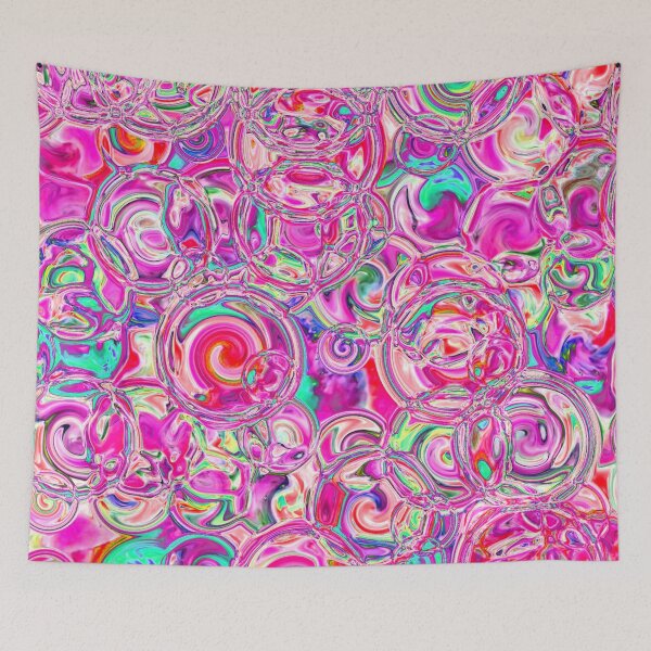 Item preview, Pink & Red Hydrangea Fractal Circles designed and sold by SXW Designs.