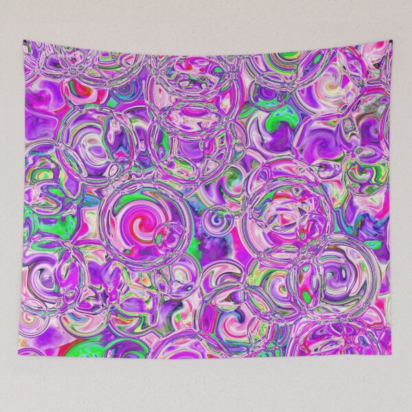 Item preview, Neon Pink Hydrangea Fractal Circles designed and sold by SXW Designs.