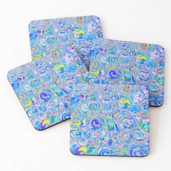 Item preview, Blue & Teal Hydrangea Fractal Circles designed and sold by SXW Designs.