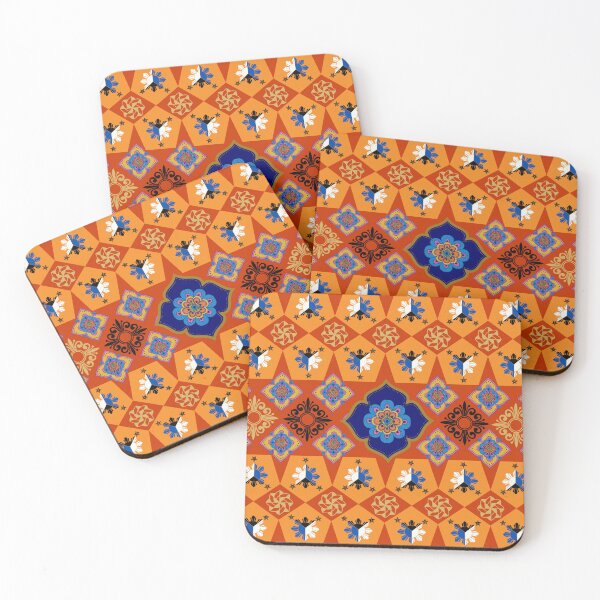 Item preview, "Modern Asian Florals" A mix of floral and geometric patterns. designed and sold by mobiza1000.