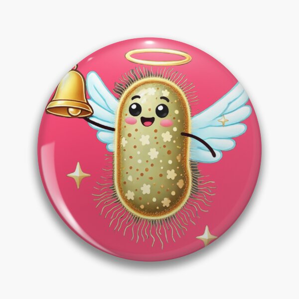 Item preview, Angelic Microbe with Golden Bell – Celestial Holiday Design designed and sold by AdoraSticks.