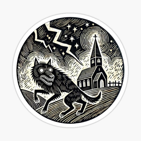 Artikel-Vorschau von Black Shuck (Teufelshund von East Anglia), designt und verkauft von FolkFoundry.