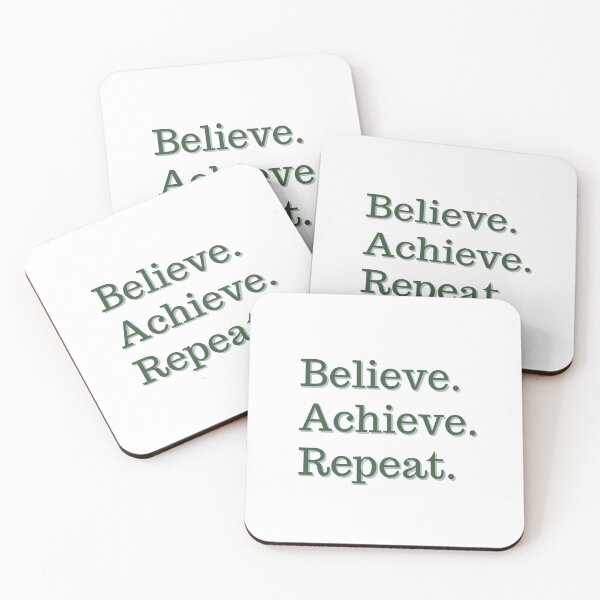 Item preview, Belive. Achieve. Repeat. Millennial Work Quotes designed and sold by AngieArt-.