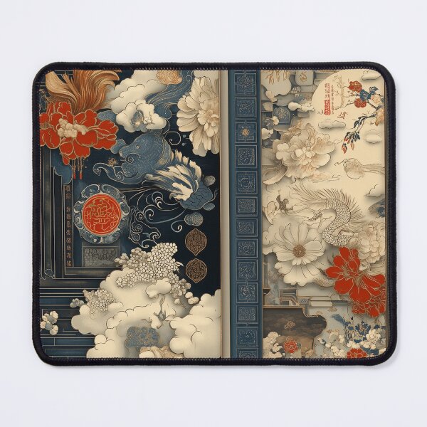 Item preview, Dunhuang Mural - Blue Tile designed and sold by FleurFrench.