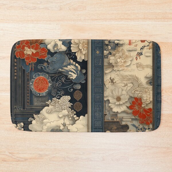 Item preview, Dunhuang Mural - Blue Tile designed and sold by FleurFrench.