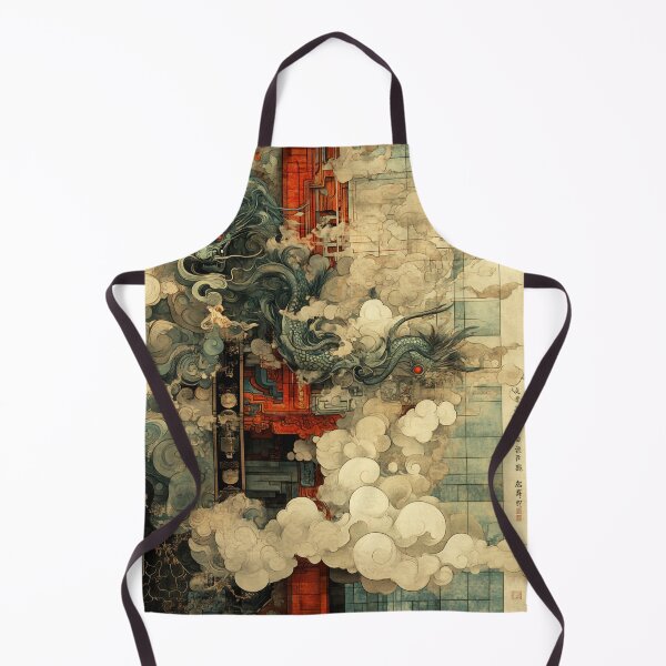 Item preview, Dunhuang Mural - Green Dragon designed and sold by FleurFrench.