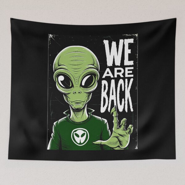 Item preview, 70s Rock Alien – Retro Style "WE ARE BACK" Space Alien Design designed and sold by paulo silveira.