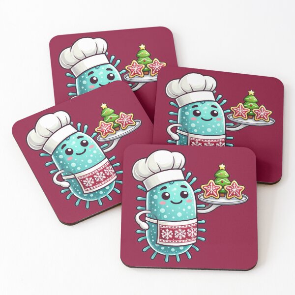 Item preview, Holiday Baker Microbe with Cookie Tray – Festive Cooking Design designed and sold by AdoraSticks.