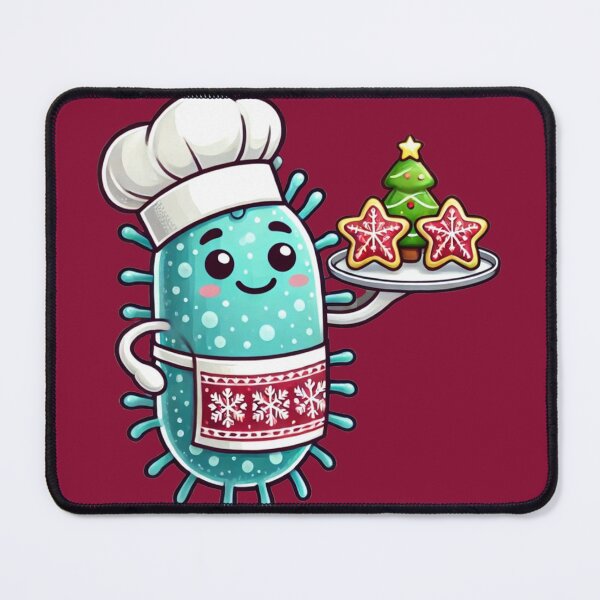 Item preview, Holiday Baker Microbe with Cookie Tray – Festive Cooking Design designed and sold by AdoraSticks.