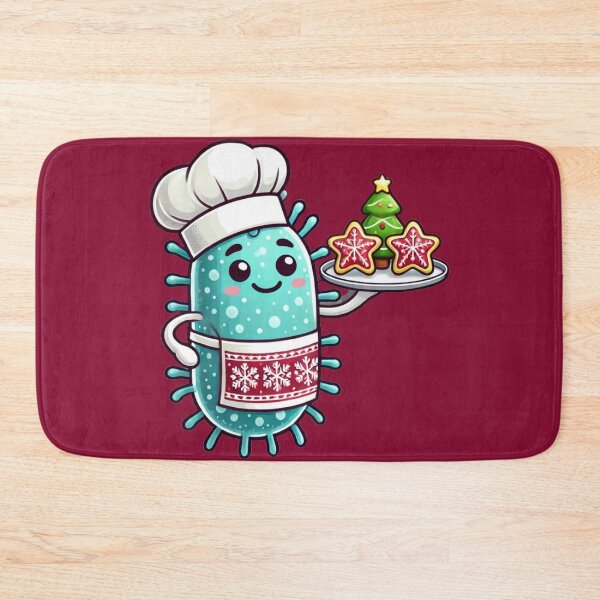 Item preview, Holiday Baker Microbe with Cookie Tray – Festive Cooking Design designed and sold by AdoraSticks.