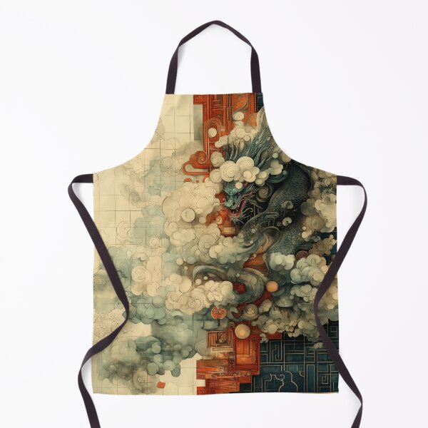 Item preview, Dunhuang Mural - Dragon Clouds designed and sold by FleurFrench.