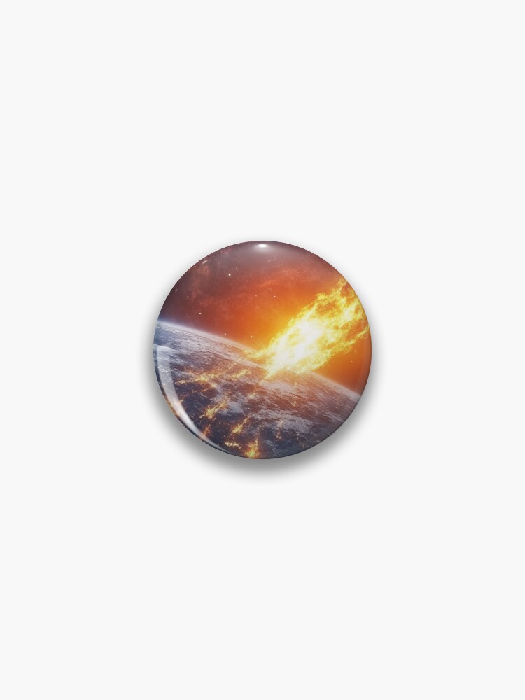 Thumbnail 1 of 3, Pin, Asteroid Impact designed and sold by Patricks-Art.