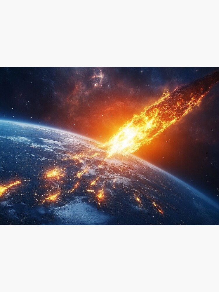 Thumbnail 2 of 2, Art Board Print, Asteroid Impact designed and sold by Patricks-Art.