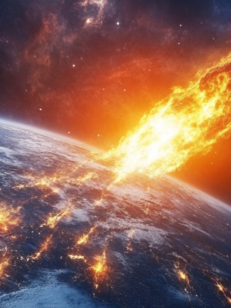 Thumbnail 5 of 5, iPhone Case, Asteroid Impact designed and sold by Patricks-Art.