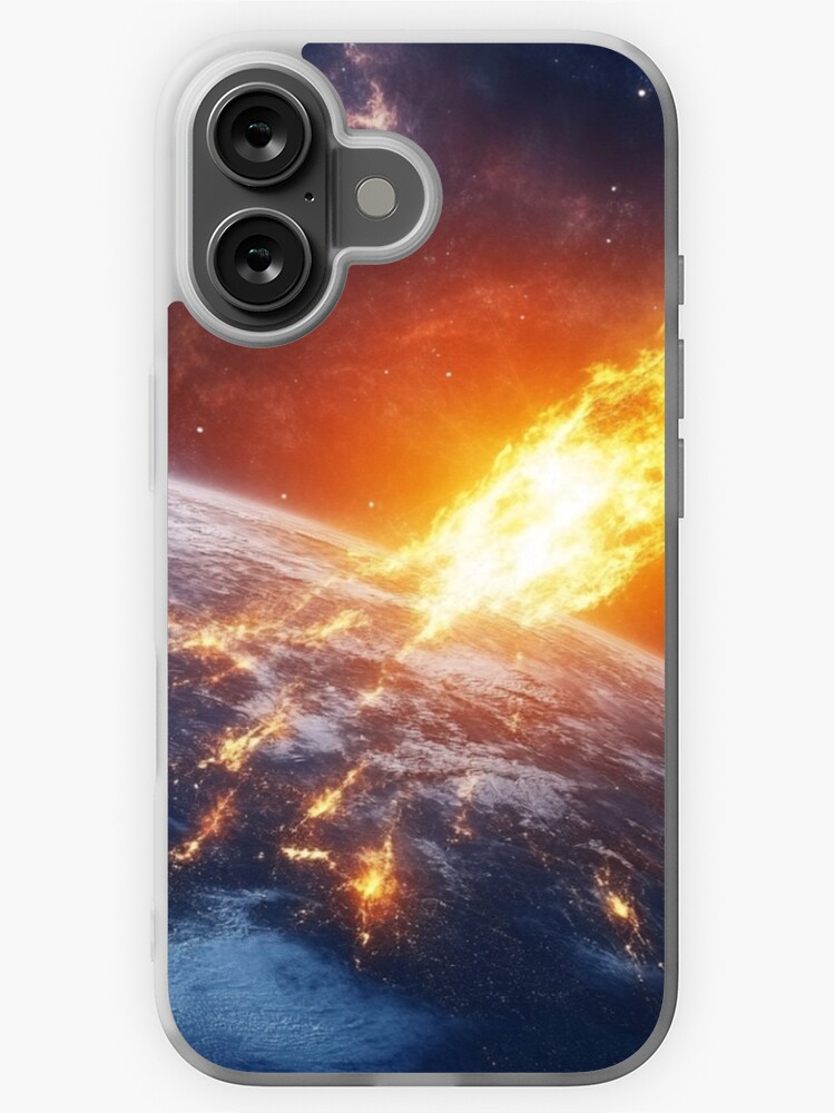 Thumbnail 1 of 5, iPhone Case, Asteroid Impact designed and sold by Patricks-Art.