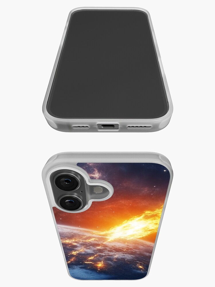 Thumbnail 3 of 5, iPhone Case, Asteroid Impact designed and sold by Patricks-Art.