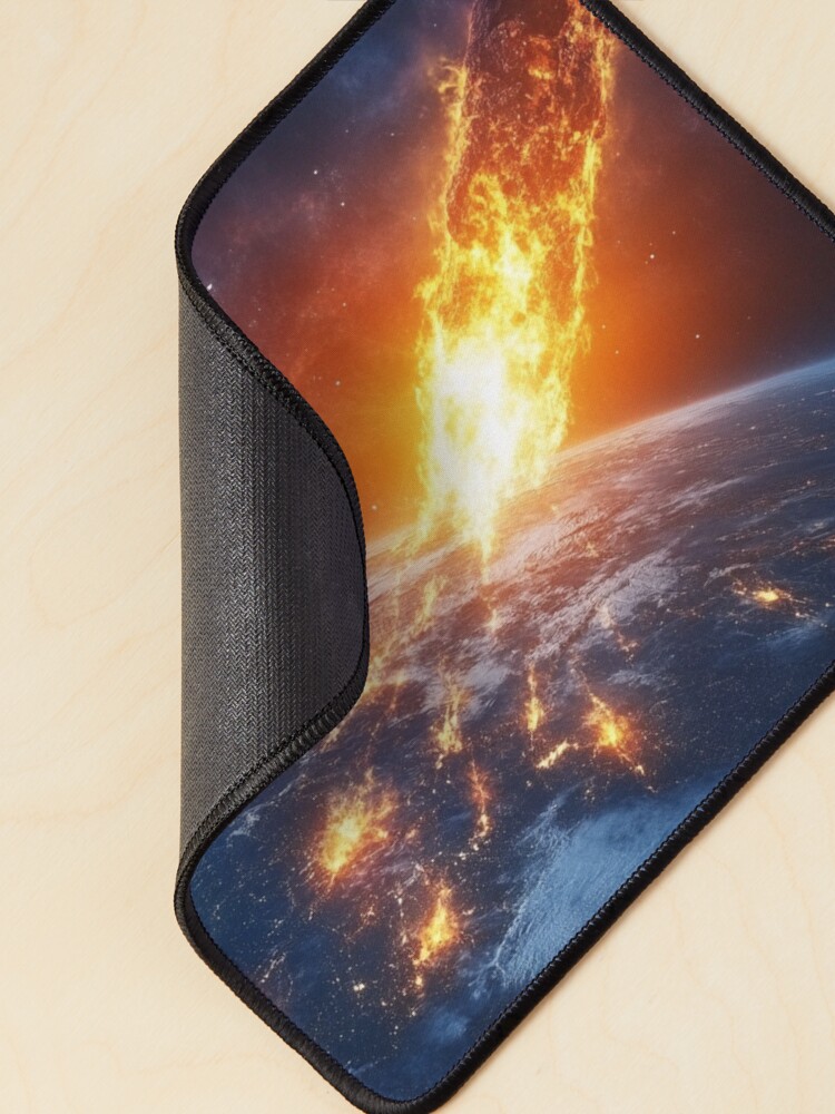 Thumbnail 2 of 5, Mouse Pad, Asteroid Impact designed and sold by Patricks-Art.