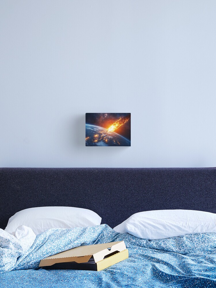 Thumbnail 2 of 3, Canvas Print, Asteroid Impact designed and sold by Patricks-Art.