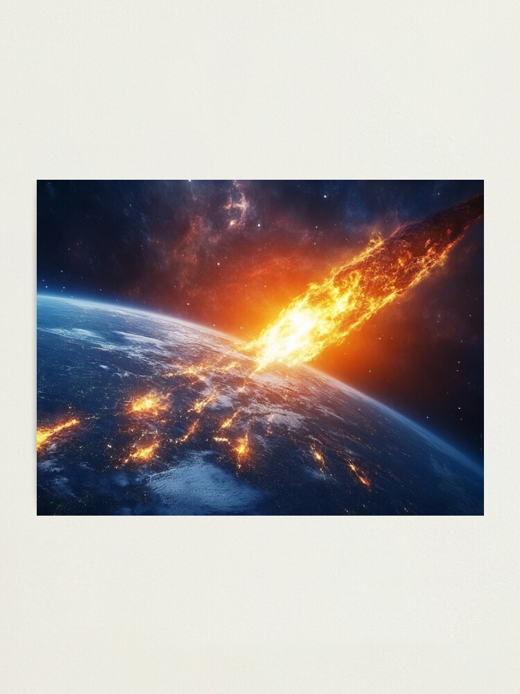 Thumbnail 1 of 3, Photographic Print, Asteroid Impact designed and sold by Patricks-Art.
