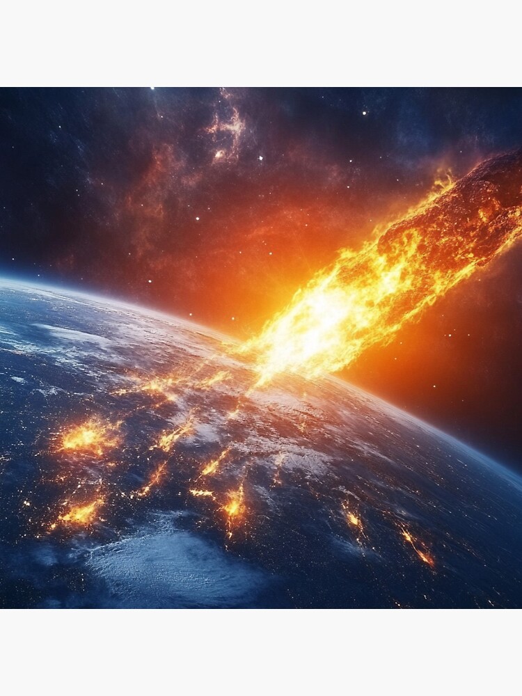Thumbnail 4 of 4, Clock, Asteroid Impact designed and sold by Patricks-Art.