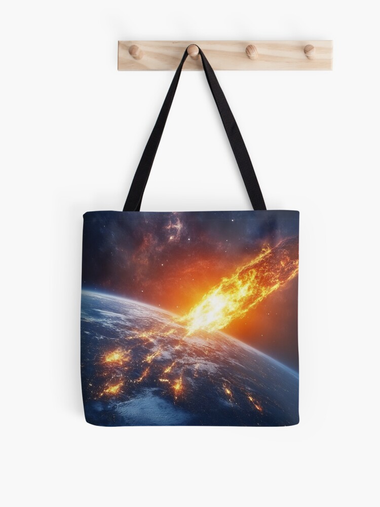 Thumbnail 1 of 2, Tote Bag, Asteroid Impact designed and sold by Patricks-Art.