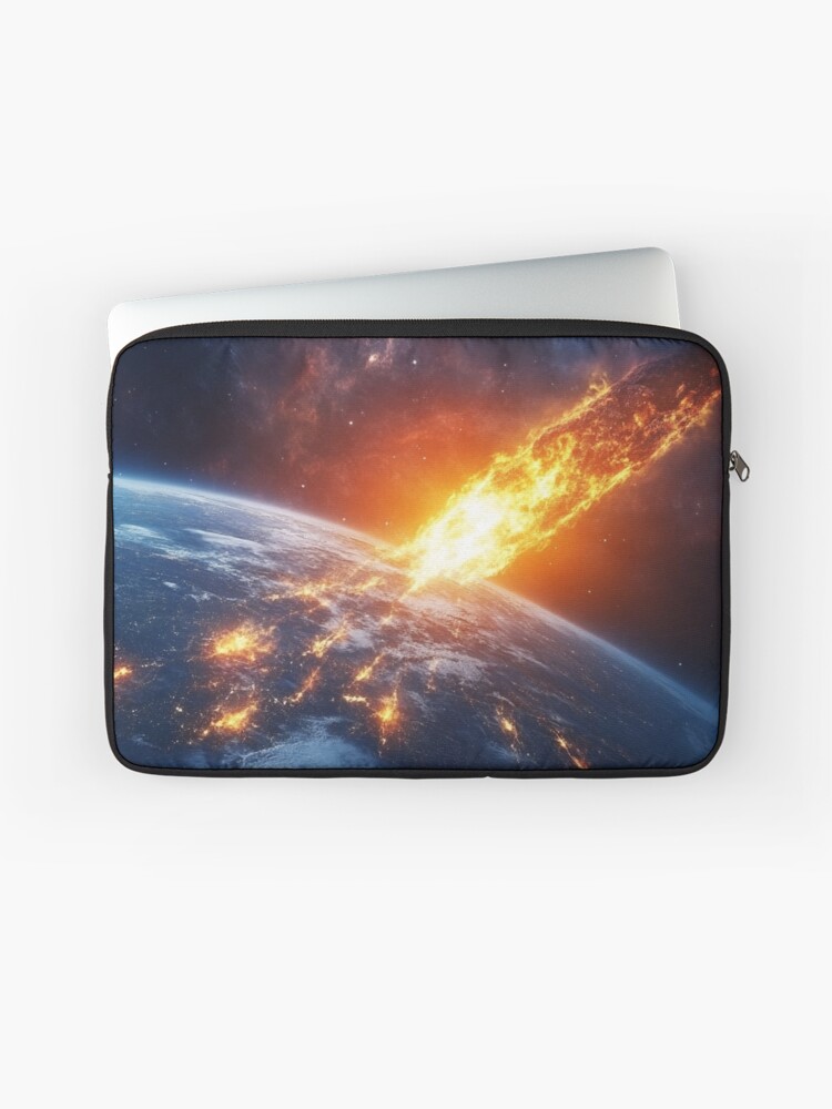Thumbnail 1 of 2, Laptop Sleeve, Asteroid Impact designed and sold by Patricks-Art.
