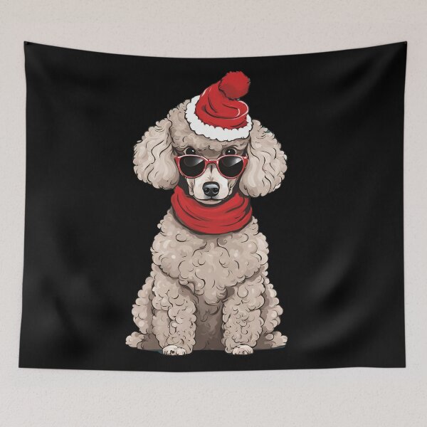Item preview, Cute Christmas Poodle  designed and sold by CyberArtistOne.