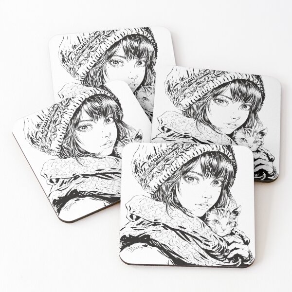 Item preview, The girl with the cat designed and sold by psychee.
