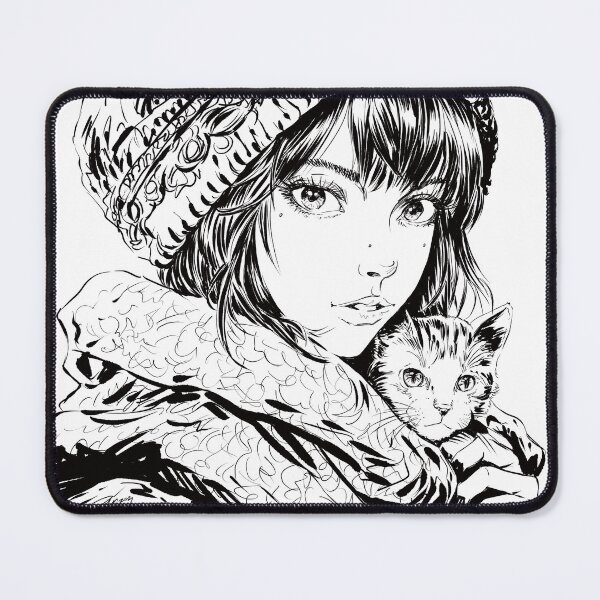 Item preview, The girl with the cat designed and sold by psychee.