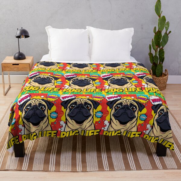 Item preview, Colorful Pug Life Comic Art For Pet Lovers designed and sold by Cute-Cuddles.