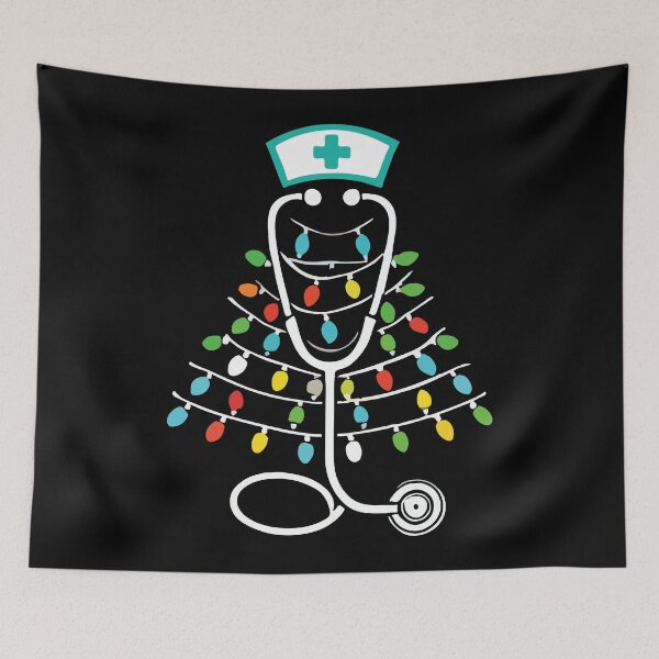 Item preview, Christmas Tree Nurse - Festive Holiday Stethoscope designed and sold by chantastical.