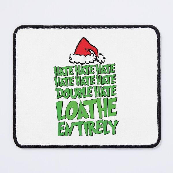 Item preview, Hate Hate double hate loathe entirely funny Christmas Santa designed and sold by Denenberg Jardel.