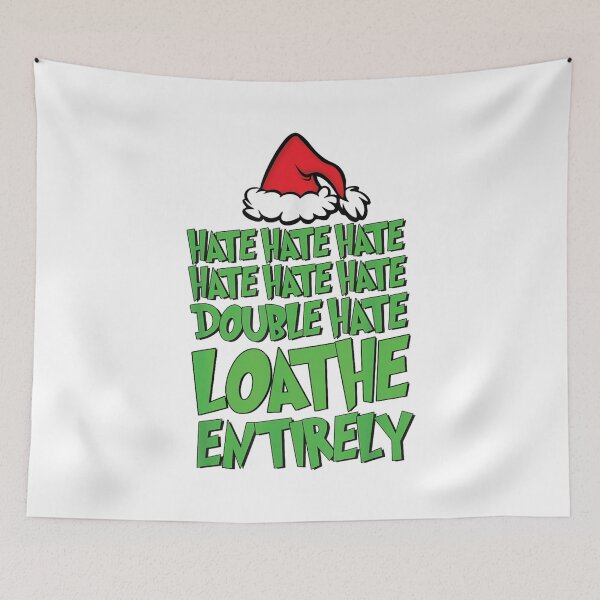 Item preview, Hate Hate double hate loathe entirely funny Christmas Santa designed and sold by Denenberg Jardel.