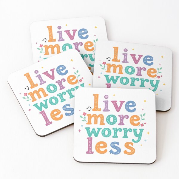 Item preview, live more worry less designed and sold by bukajart.