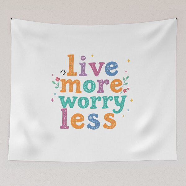 Item preview, live more worry less designed and sold by bukajart.