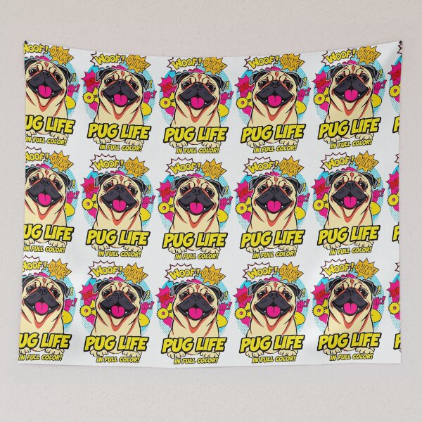 Item preview, Fun Loving Pug Life Bright & Cheery designed and sold by Cute-Cuddles.