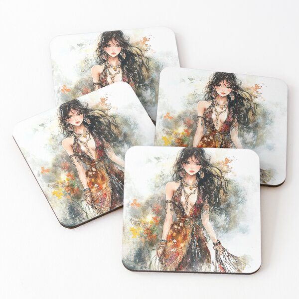 Item preview, Bohemian Maxi Dress Ensemble 　　　Anime-inspired fashion designed and sold by mi33x.