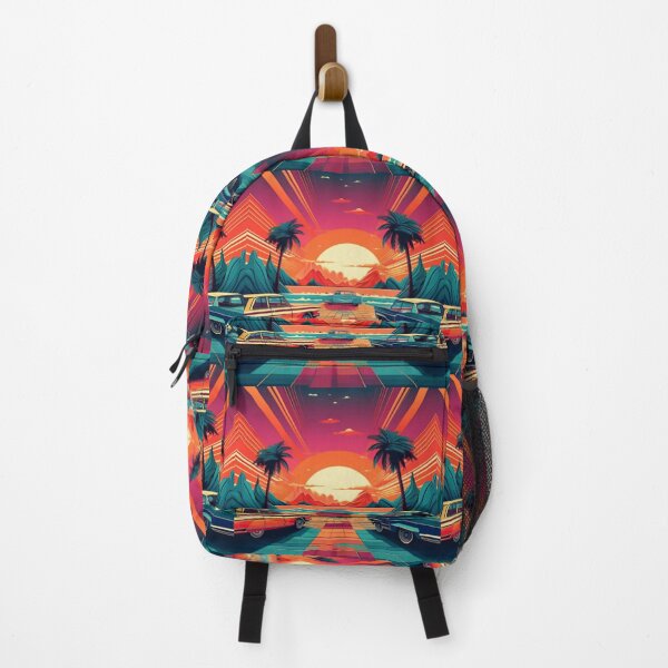 Item preview, Retro Sunset Drive - Vibrant Vintage Art designed and sold by RaiyaTees.