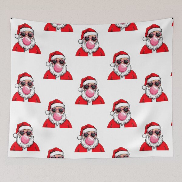 Item preview, Cool Santa with Heart Sunglasses and Bubblegum - Fun Holiday Christmas Design designed and sold by GemBob Creations.
