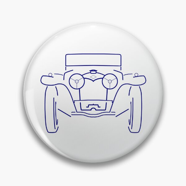 Item preview, Riley Imp British classic 1930s sports car blue outline designed and sold by soitwouldseem.