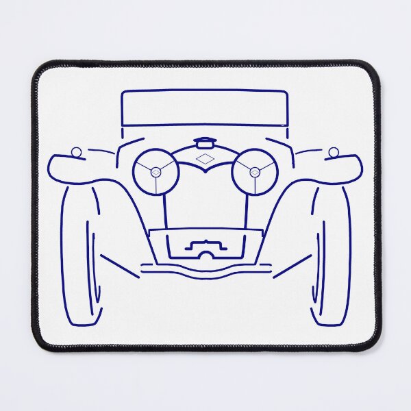 Item preview, Riley Imp British classic 1930s sports car blue outline designed and sold by soitwouldseem.