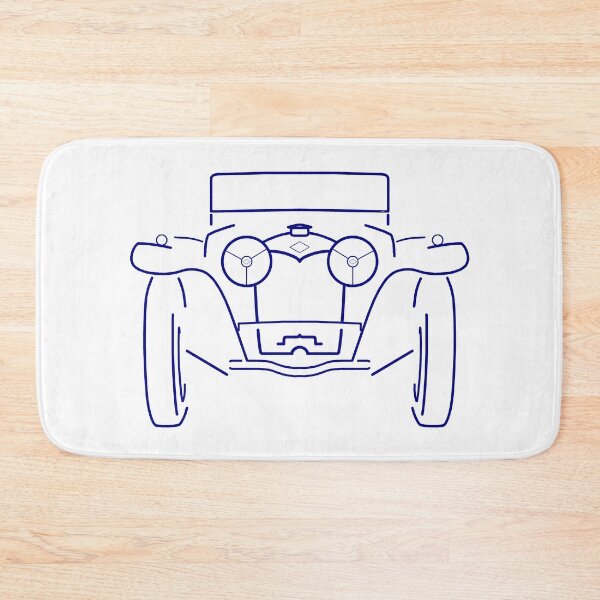 Item preview, Riley Imp British classic 1930s sports car blue outline designed and sold by soitwouldseem.