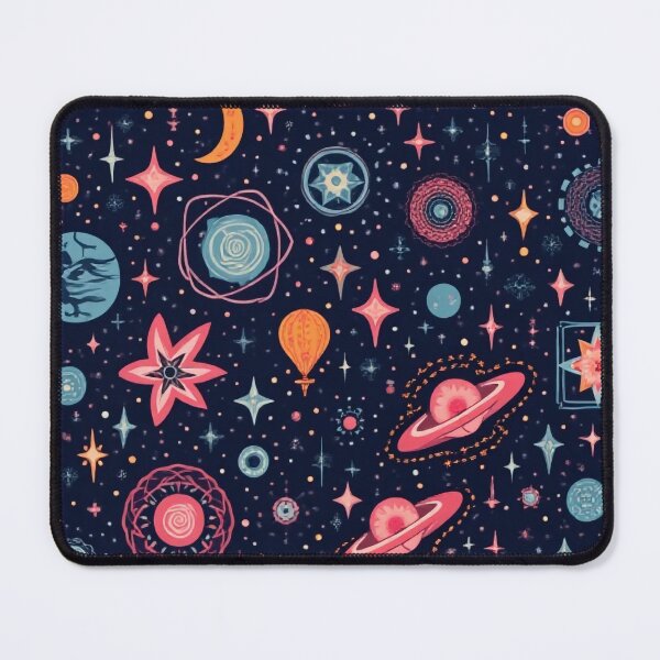 Item preview, Vibrant Celestial-Themed Seamless Pattern with Stars, Planets, and Abstract Designs – Perfect for Textiles and Wrapping Paper designed and sold by marvinismyname.