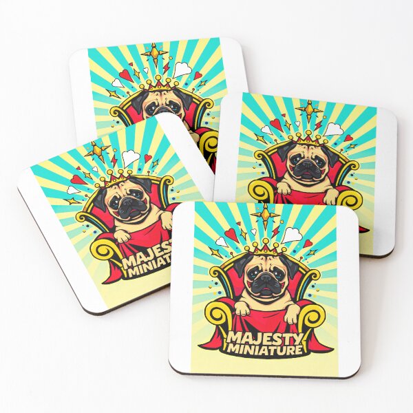 Item preview, Pug King Regal Throne Illustration designed and sold by Cute-Cuddles.