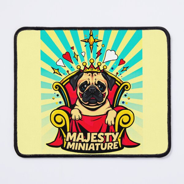 Item preview, Pug King Regal Throne Illustration designed and sold by Cute-Cuddles.