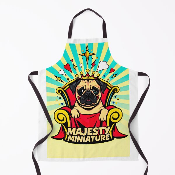 Item preview, Pug King Regal Throne Illustration designed and sold by Cute-Cuddles.