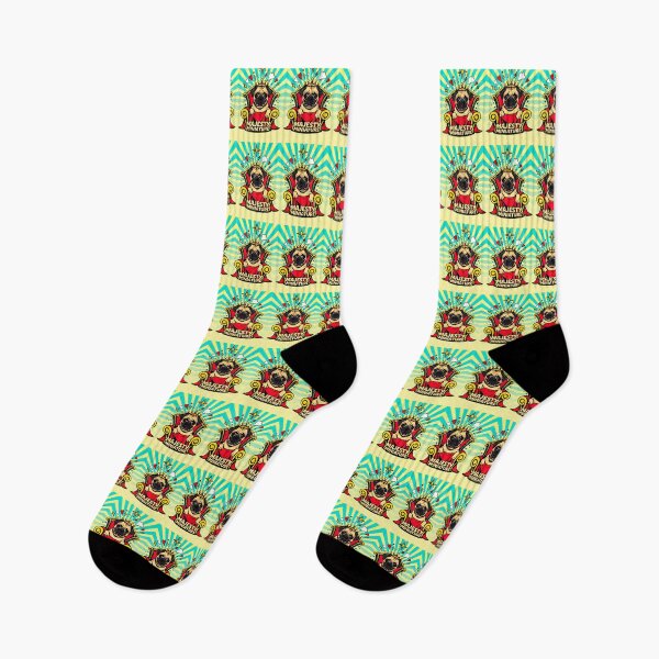 Item preview, Pug King Regal Throne Illustration designed and sold by Cute-Cuddles.