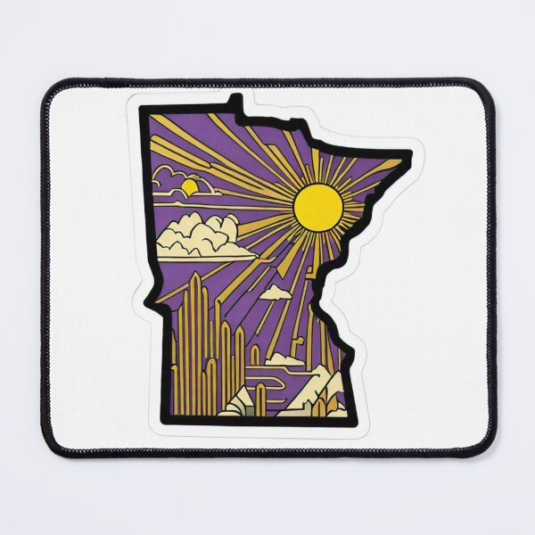 Item preview, Retro Minnesota Vikings Pride, with Purple Gold Sun and Clouds designed and sold by Dream Circuit .