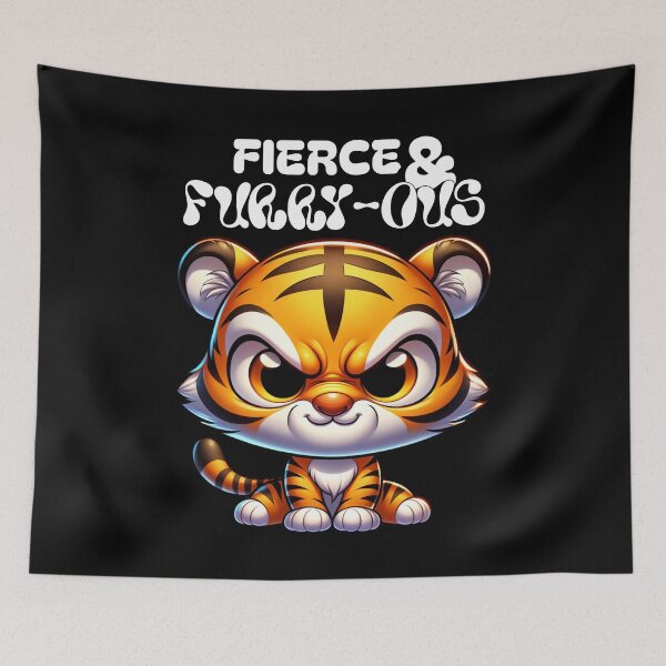Item preview, FIERCE AND FURRY-OUS - CUTE TIGER designed and sold by justyna-s28.