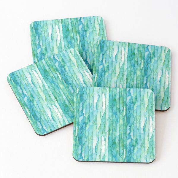 Item preview, Green and Blue Watercolor Style Stripes designed and sold by omgnovalynn.
